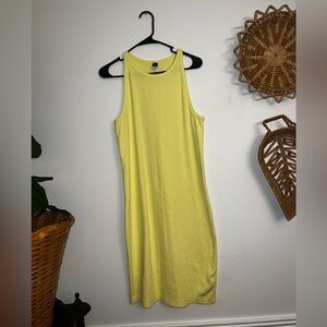 Yellow Sleeveless Bodycon Dress XLT